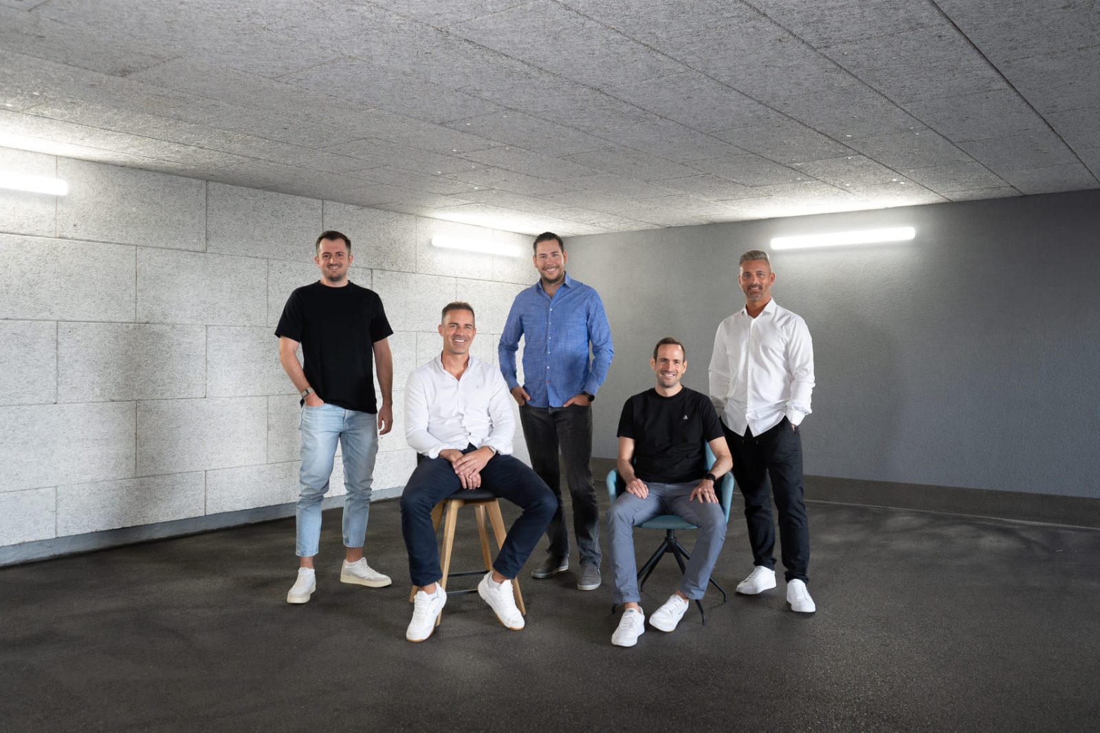Sebastian Auberger, Franz Tretter, Mario Pecile, Michael Schöndorfer i Robert Steininger